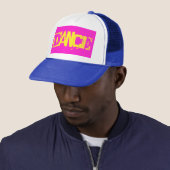 Casquette type DANCE rose et jaune chaud | (En situation)