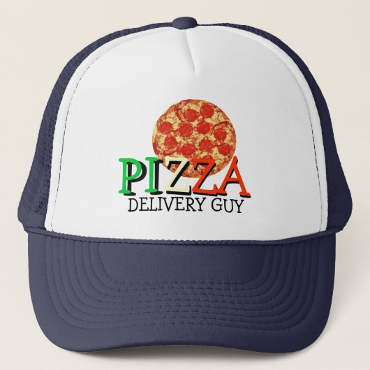 Casquette Type de la livraison de pizza (Devant)
