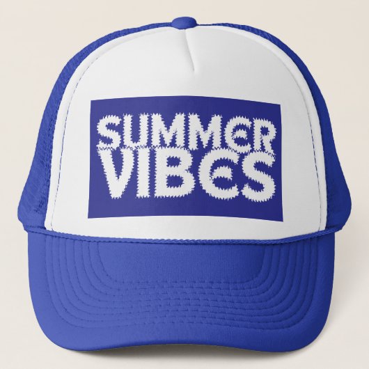 CASQUETTE TYPO BLANCHE VIBES D'ÉTÉ (Devant)