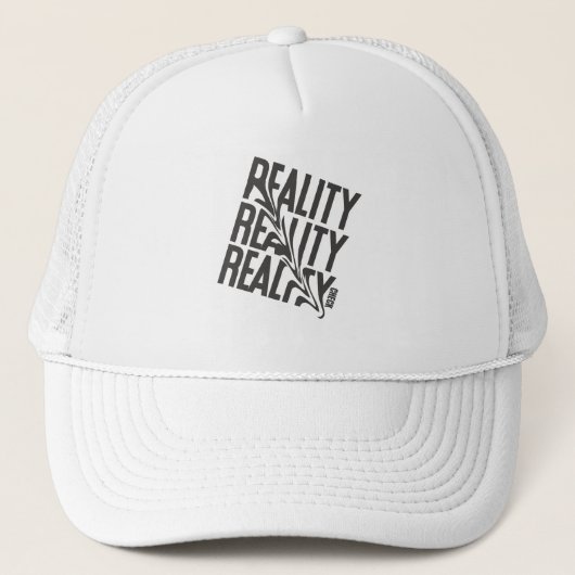 Casquette Typographie de réalité déformée noir et blanc (Devant)