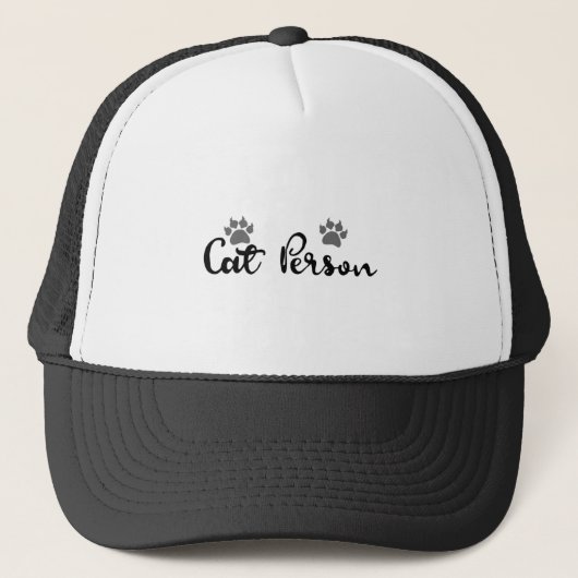 Casquette Typographie d'une personne de chat (Devant)