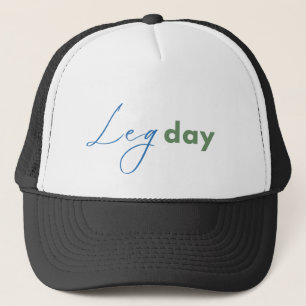 Casquette Typographie Legday en bleu et vert