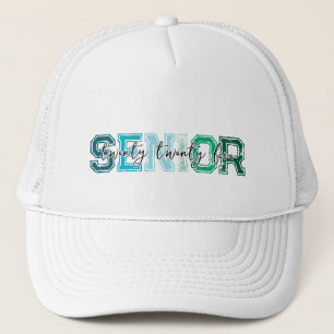 Casquette Typographie Senior Bleu Vert 2025