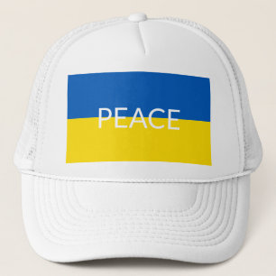 Casquette Ukraine bleu de paix jaune drapeau de texte person