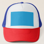 Casquette un arrière - plan bleu avec un chat noir et blanc (Devant)