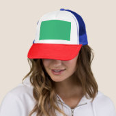Casquette un arrière - plan vert avec une bordure blanche (En situation)