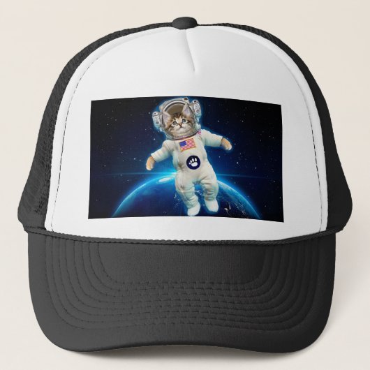 Casquette Un astronaute de chat dans l'espace (Devant)