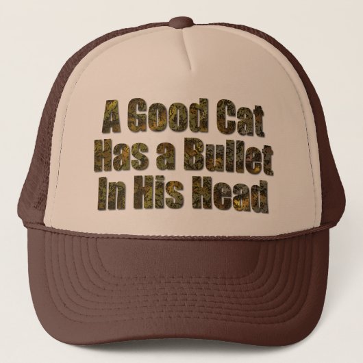 Casquette Un bon chat a une balle dans la tête (Devant)