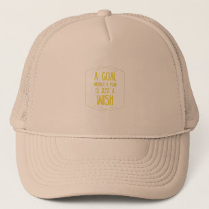 Casquette Un but sans une citation inspirante de plan