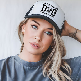 Casquette Un chien de sauvetage vole mon cœur conception pou