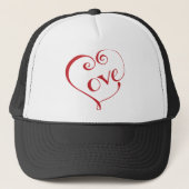 Casquette Un coeur fait d'amour en rouge (Devant)