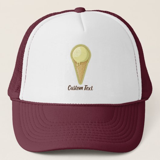 Casquette Un cône de crème glacée à bille (Devant)