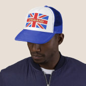 Casquette Un drapeau d'Union Jack texturé avec l'Angleterre (En situation)