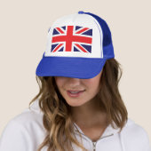 Casquette Un drapeau Union Jack. (En situation)