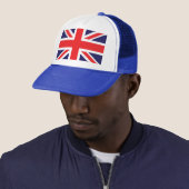 Casquette Un drapeau Union Jack. (En situation)