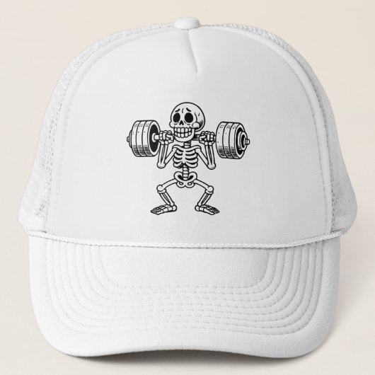 Casquette Un mignon squelette qui s'active (Devant)