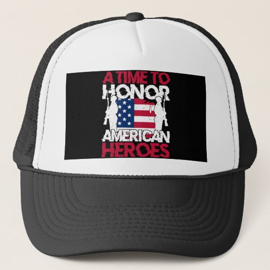 Casquette Un moment pour honorer les héros américains (Devant)
