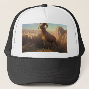 Casquette un mouton de montagne rocheux, Bierstadt Albert