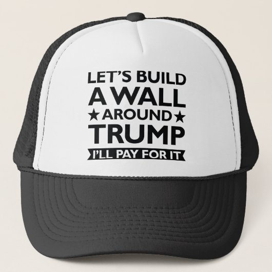Casquette Un mur autour de Trump (Devant)