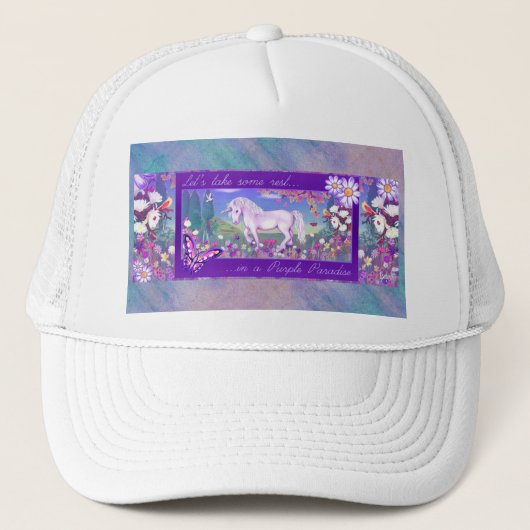 Casquette Un paradis mauve (Devant)