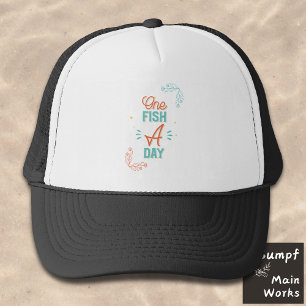 Casquette Un poisson par jour Lettres