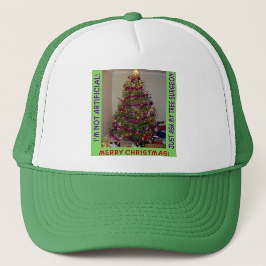 Casquette Un véritable arbre de Noël (Devant)