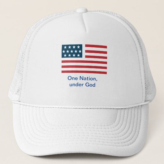 Casquette "Une nation..." Drapeau américain (Devant)