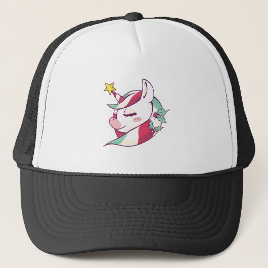 Casquette Unicorne de Noël (Devant)
