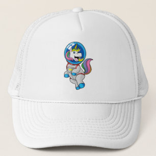 Casquette Unicorne en tant qu'astronaute dans l'espace
