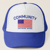 Casquette United States Flag Trucker Hat (Customize It!) (Devant)