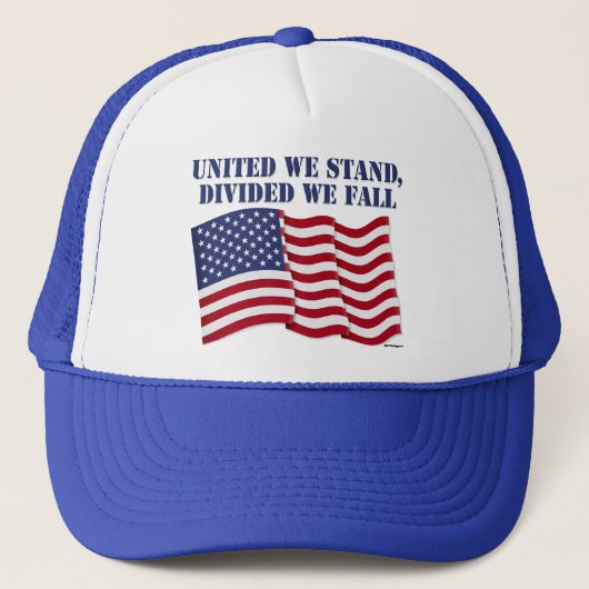CASQUETTE UNITED WE STAND, DIVIDED WE FALL (Devant)