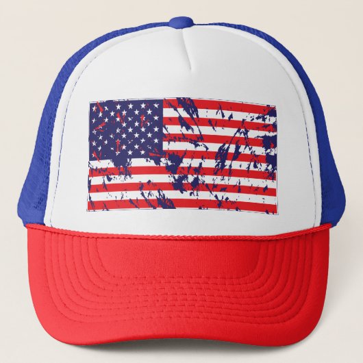 Casquette USA - American Flag in a Distressed Pattern (Devant)