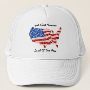 Casquette USA Drapeau Dieu béni Amérique