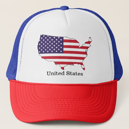 Casquette USA Drapeau et carte Souvenir Design (Devant)