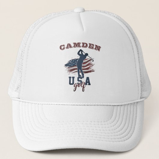 Casquette USA Flag Golf Swing Nom (Devant)