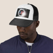 Casquette USA FLAG Total éclipse solaire 8 avril 2024 (En situation)