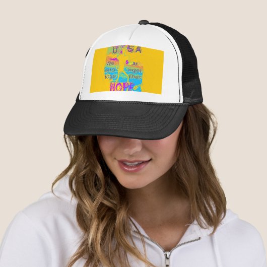 Casquette USA Hope : Conception texturée colorée (En situation)