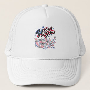 Casquette USA Map Etats-Unis Amérique Amérique