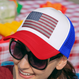 Casquette USA Parties scintillant look Drapeau pour juillet
