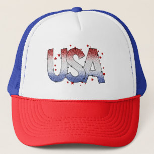 Casquette USA Shimmer et Stars Word Art