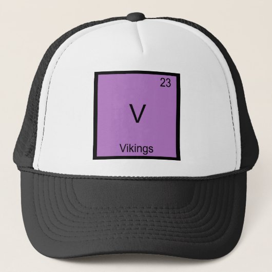 Casquette V - Vikings Élement Drôle de Symbole de Chimie Tee (Devant)