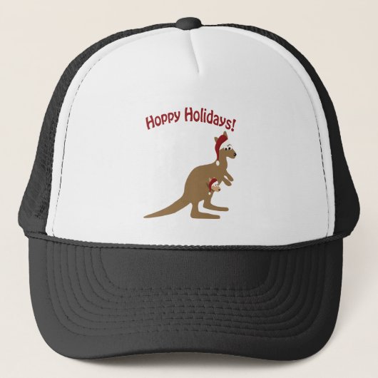 Casquette Vacances chanceuses ! Noël Kangaroo (Devant)