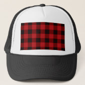 Casquette vacances d'hiver rustiques plaid de buffle noir ro (Devant)