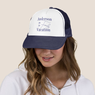 Casquette Vacances sur mesure Marine et Blanc