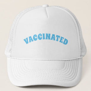 Casquette Vacciné bleu clair et blanc