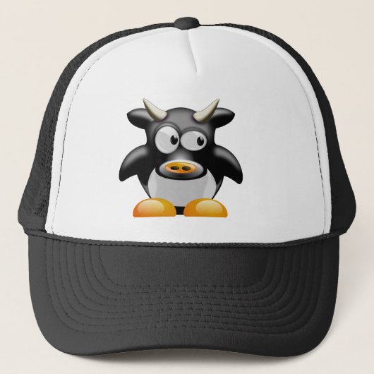 Casquette Vache à pingouin avec des klaxons (Devant)