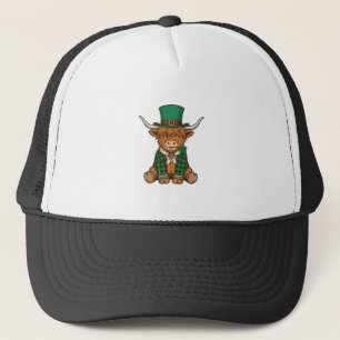 Casquette Vache des Highlands mignonne chemise vintage trèfl