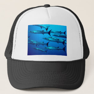 Casquette vague tropicale de barracuda plongée sous-marine