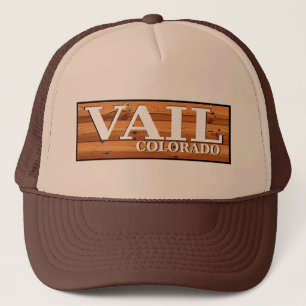 Casquette Vail Colorado panneau en bois