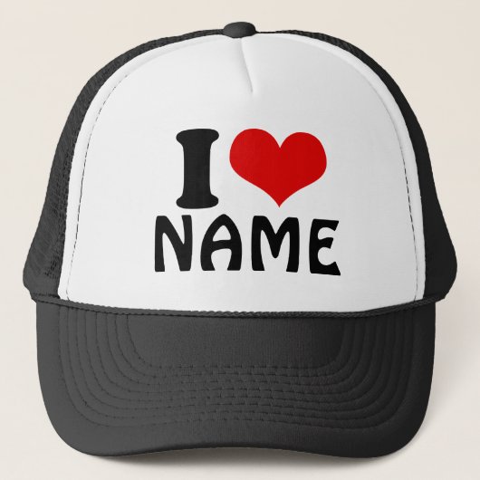 Casquette Valentines personnalisables Jour J'aime Coeur Pers (Devant)